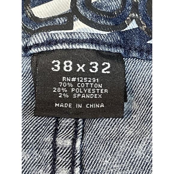 Scoop Men’s Paint Spattered Moto Jeans 38x30 Acid Wash Distressed Biker Denim - Picture 11 of 15